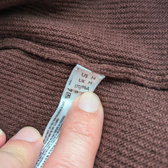 Free People (FP Beach) Trixie Sweater Ribbed Brown Maxi Knit Dress Size M - Picture 5 of 7